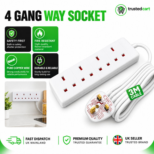 Gang extension lead cable - 4, 3m