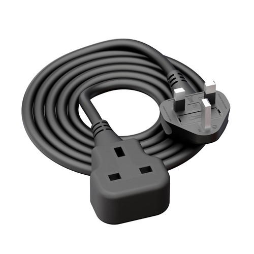Extension lead single plug - 1m,
