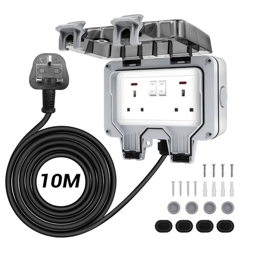 Exterior double plug socket - exterior,