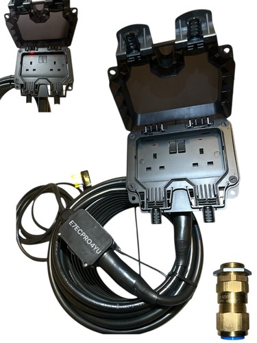 Outdoor black socket armoured - black,
